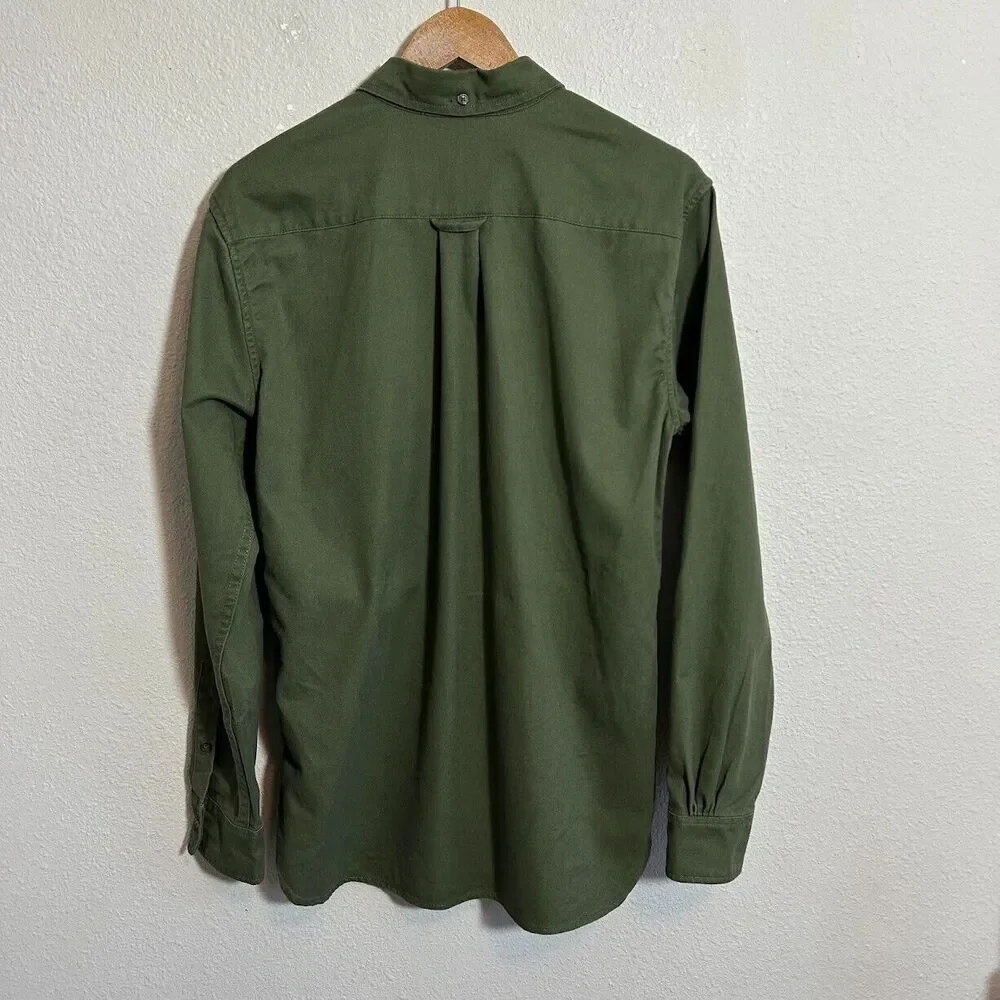 Brandy Melville Stephanie Cargo Shirt Jacket Shacket Army Green Oversized OS - Picture 3 of 9